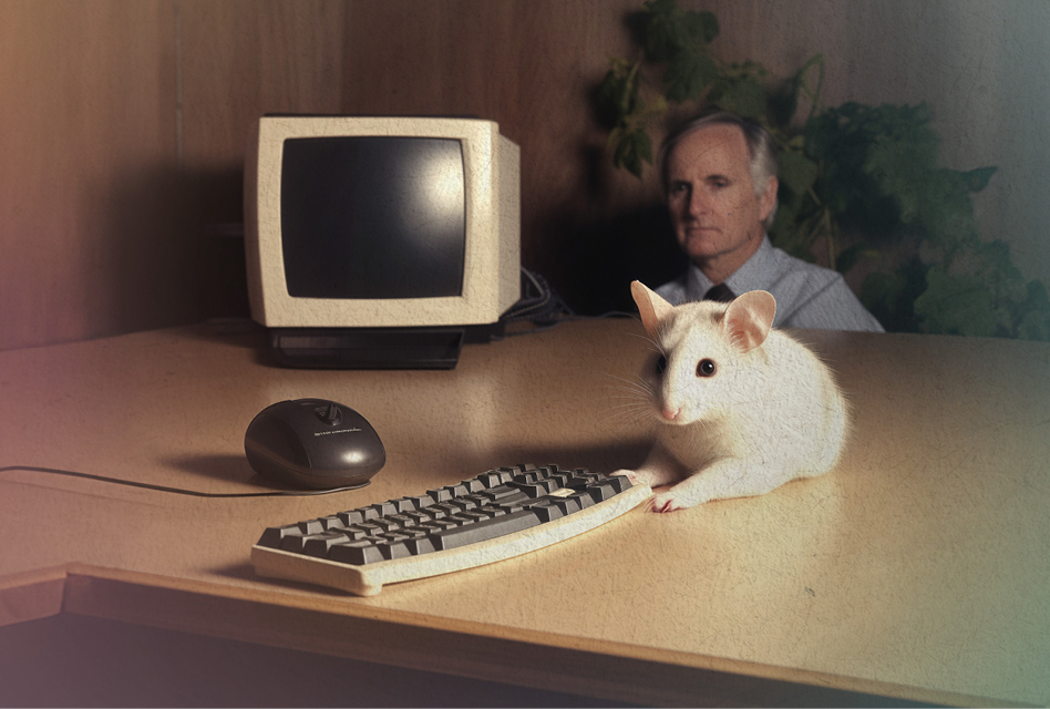 Douglas Engelbart ist der Erfinder der Computermaus
